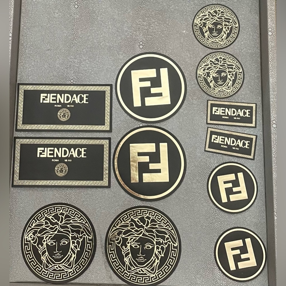 12 New fendi X Versace Stickers